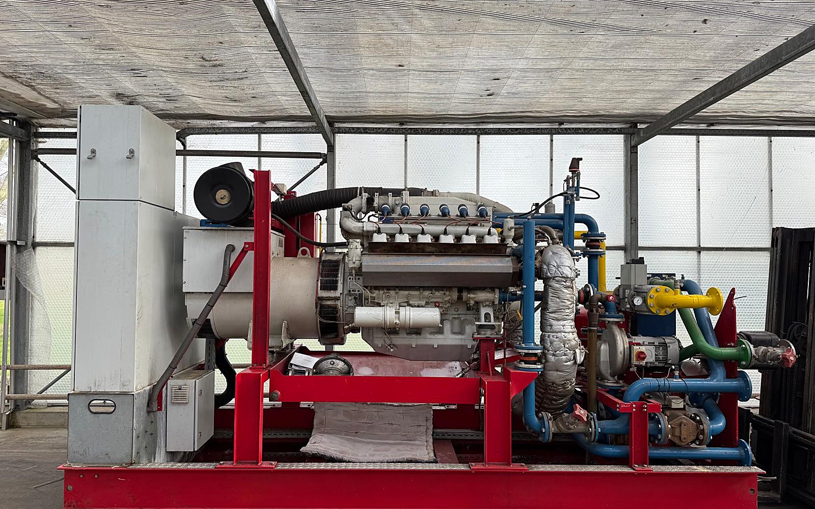 MAN gasmotor op skid